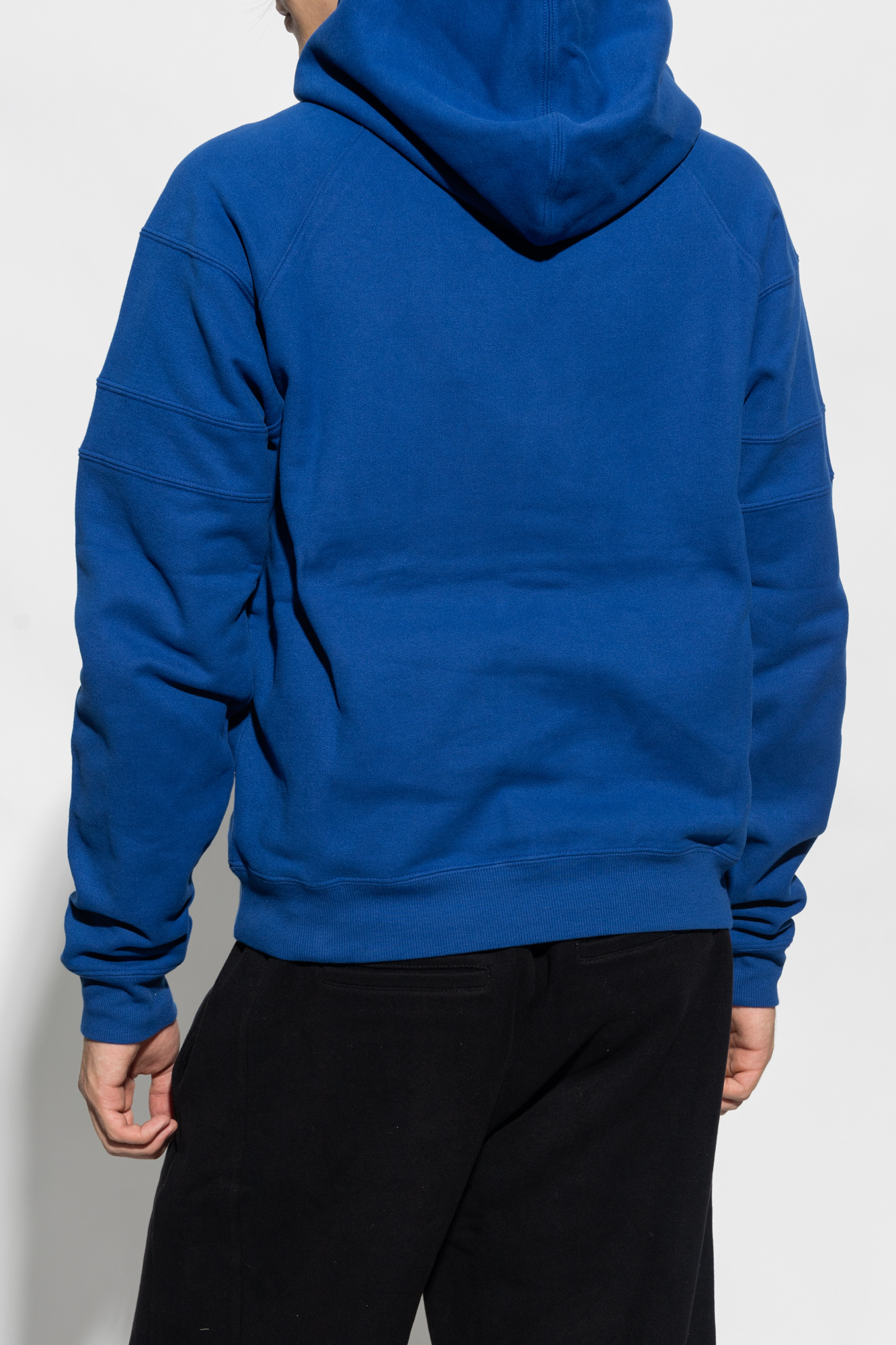 Blue Logo - embroidered hoodie Saint Laurent